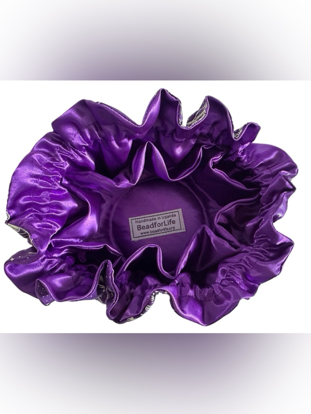 BeadForLife Travel jewelry Organizer pouch Purple Satin Drawsting Pouchy